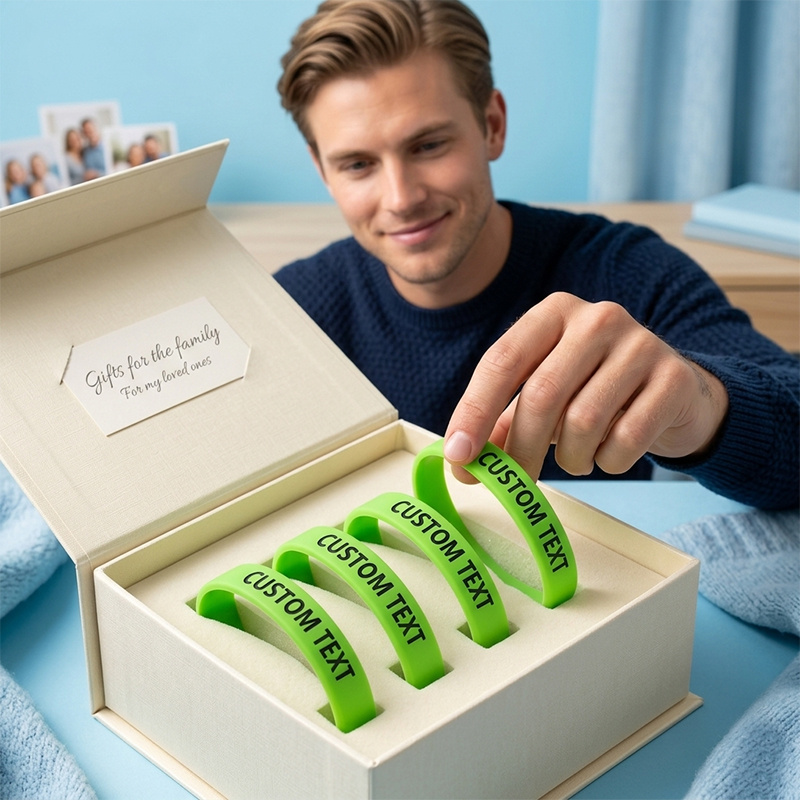 Custom Silicone Wristbands, 200pcs Set for Personalization